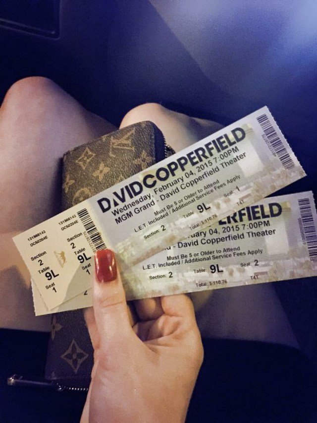 Set one of dream tickets.